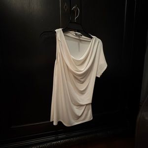 Express women’s Elegant ivory Draped Top